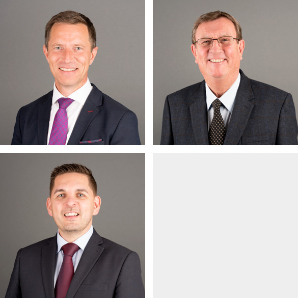 Paramount Packaging team profile photos for Aaron Bessell, Charles Ingham, Darren Bull and Craig Hawkins